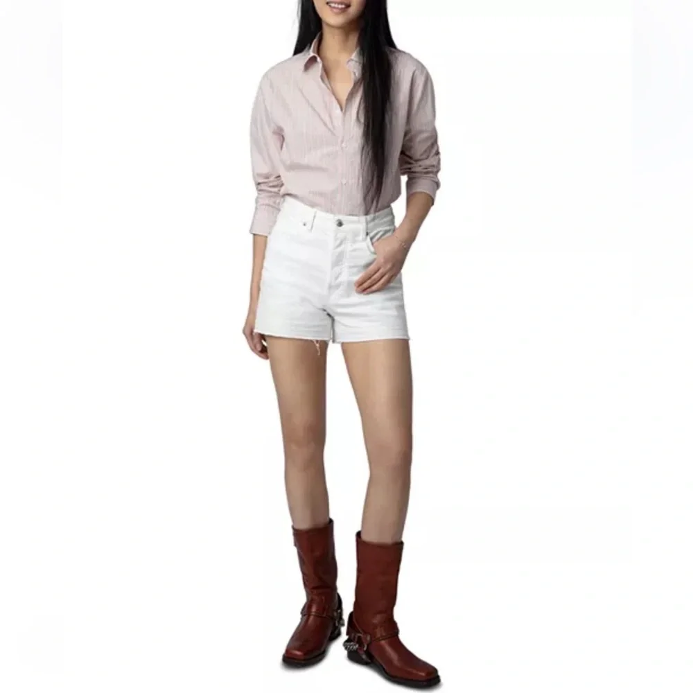 Zadig & Voltaire Sydna Raye Cool Cat Cotton Shirt NET's Tags Sz S Girlhood Core - Picture 5 of 15